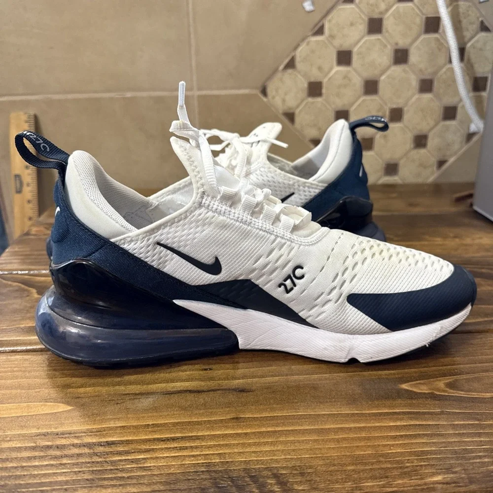 Size‎ 11.5- Women's Air Max 270 White Armory Navy Blue Slate HQ1646-100 Sneakers